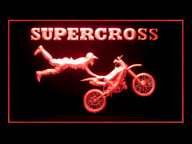 Supercross Bike LED Light Sign